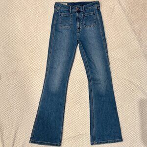 GAP High Rise '70s Flare Denim Jeans 29 Tall